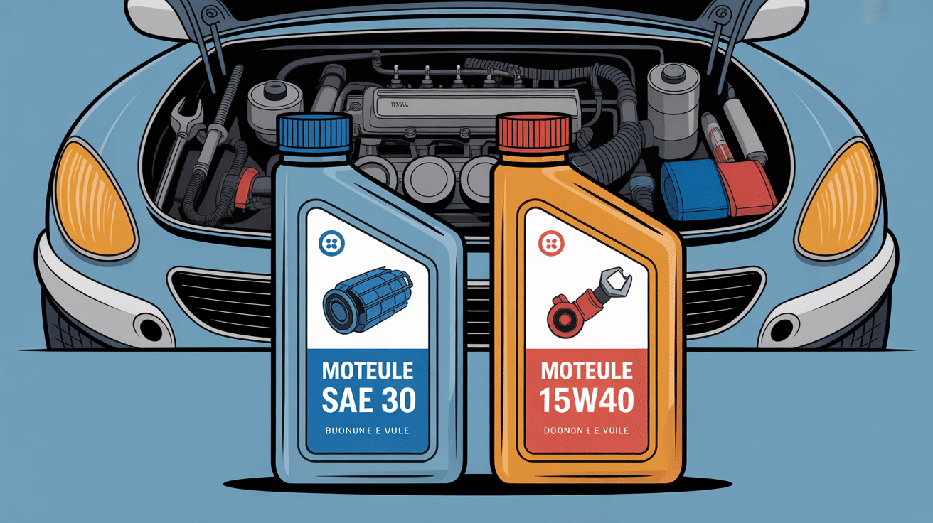 huile sae 30 ou 15w40 deux bidons moteur voiture