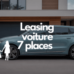 Grande voiture familiale 7 places leasing devant maison