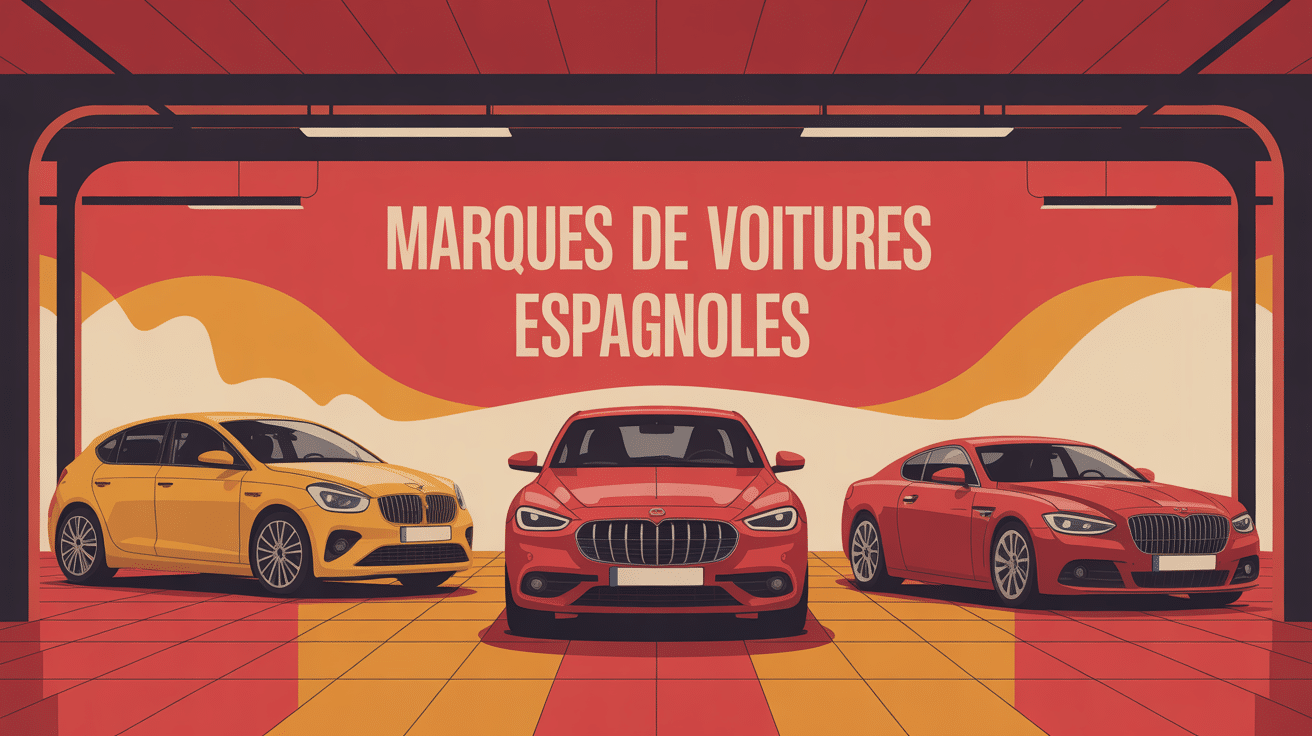 Panorama marques de voiture espagnol dans garage contemporain
