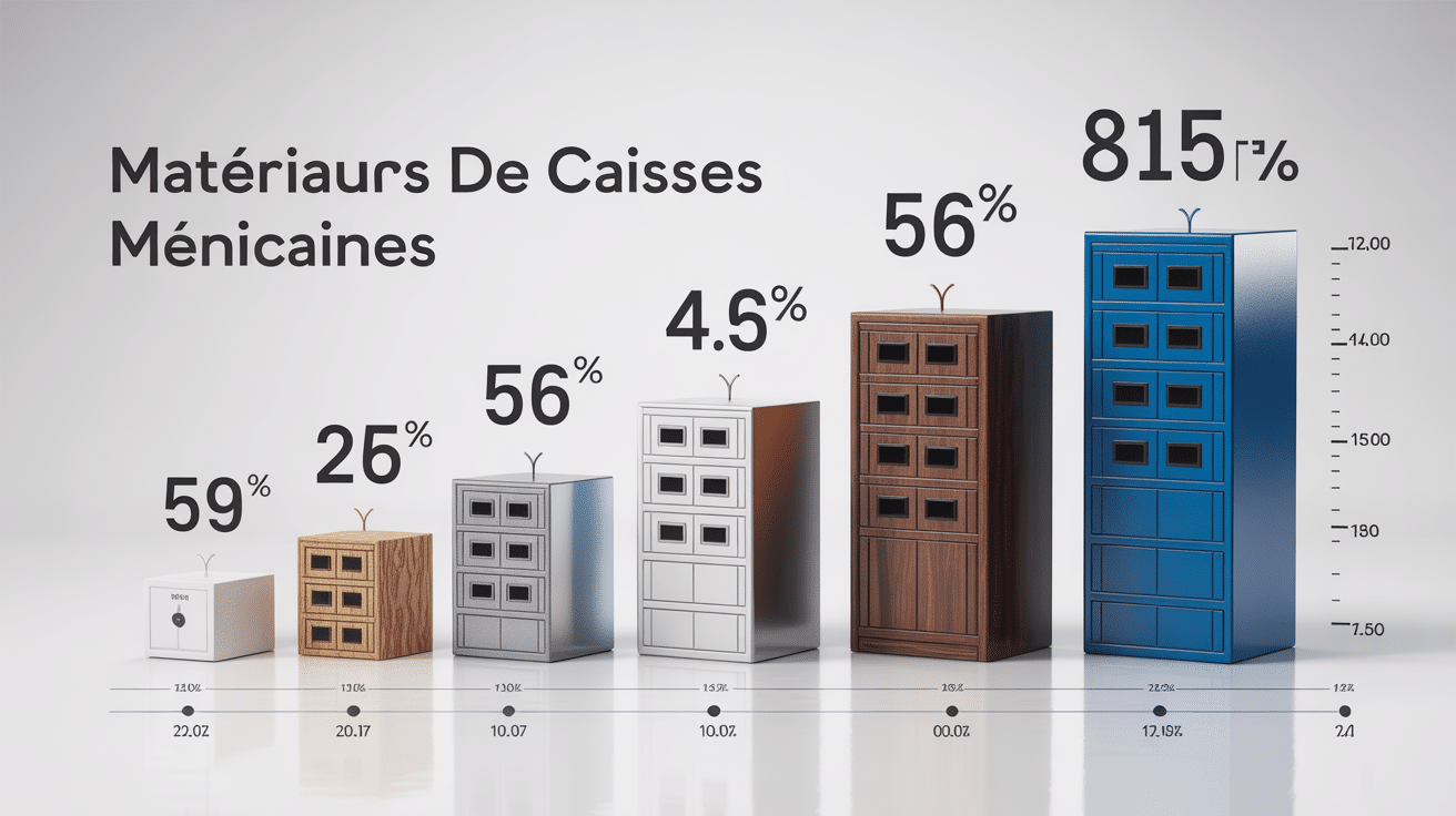 Infographie matériaux caisses américaines pas cher MDF aluminium