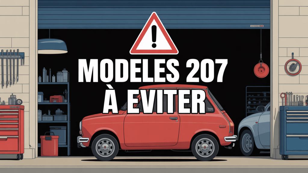 modèle 207 à éviter petite voiture devant garage panneau avertissement