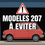modèle 207 à éviter petite voiture devant garage panneau avertissement