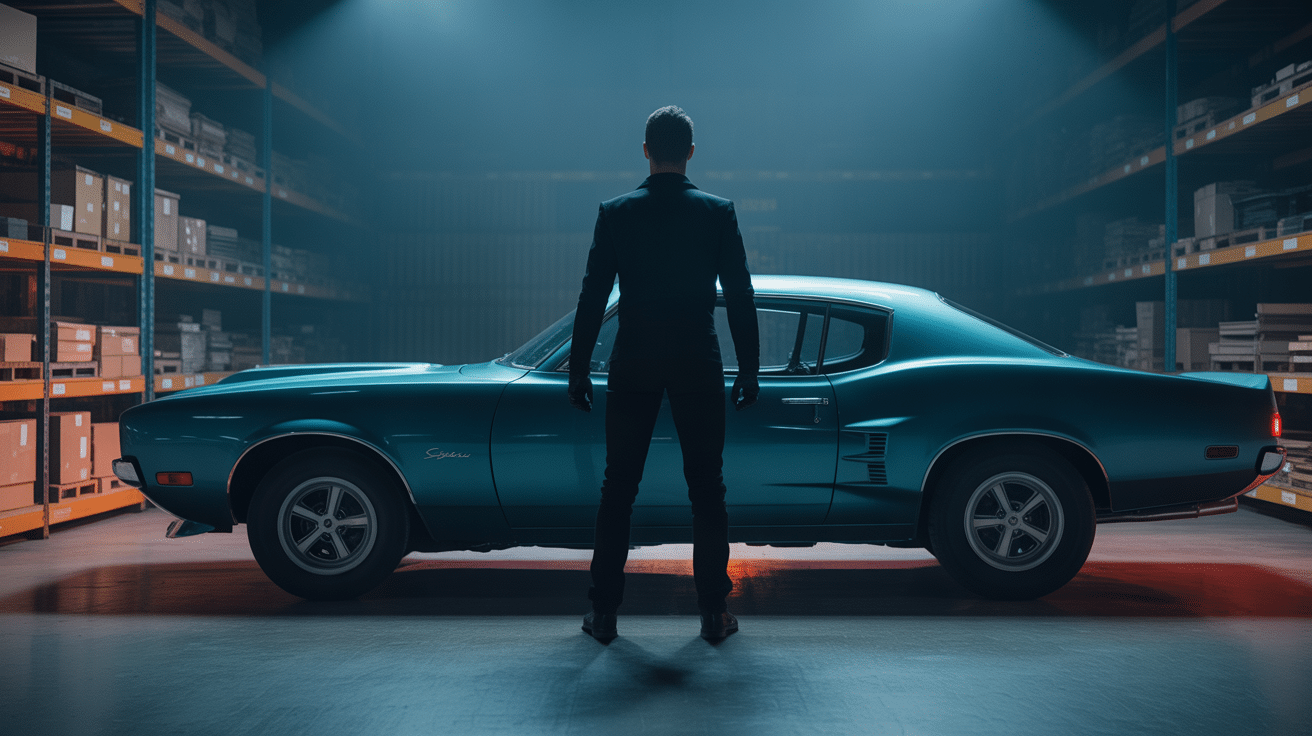 mustang in john wick homme costume voiture