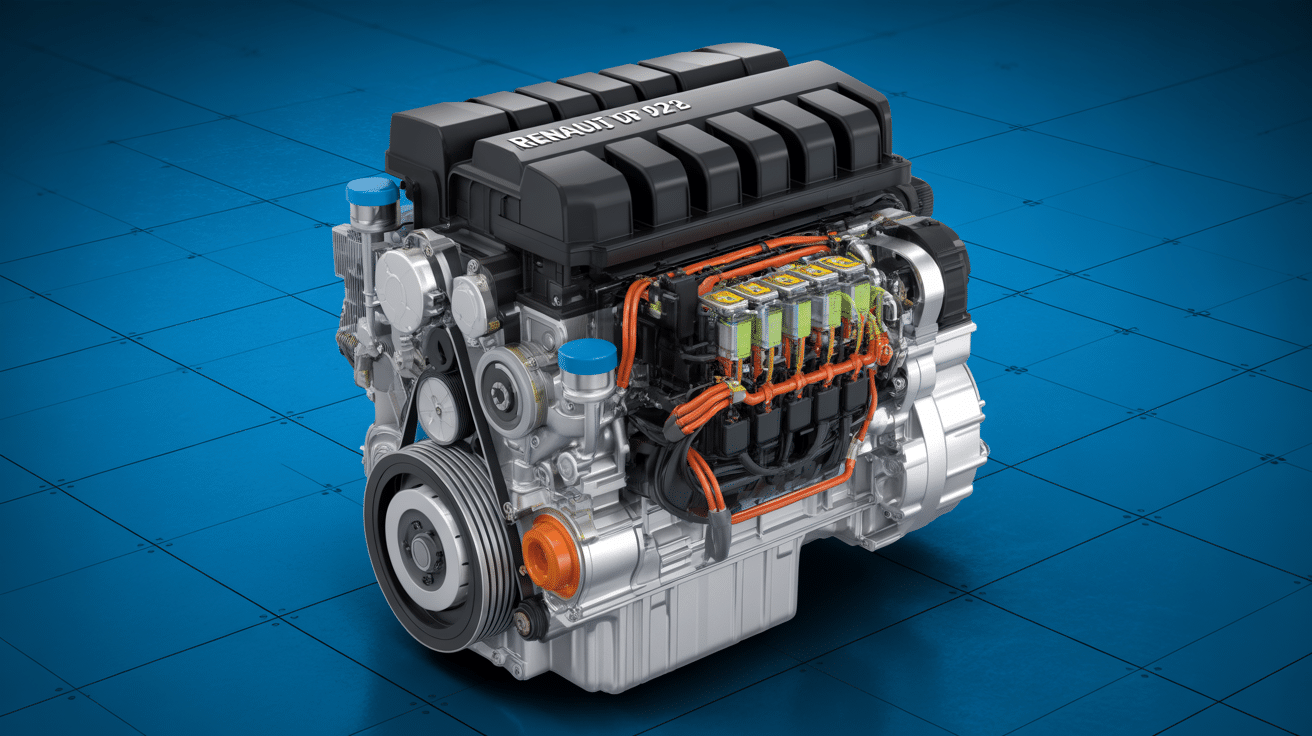 Schéma moteur diesel Renault DF025 composants électroniques