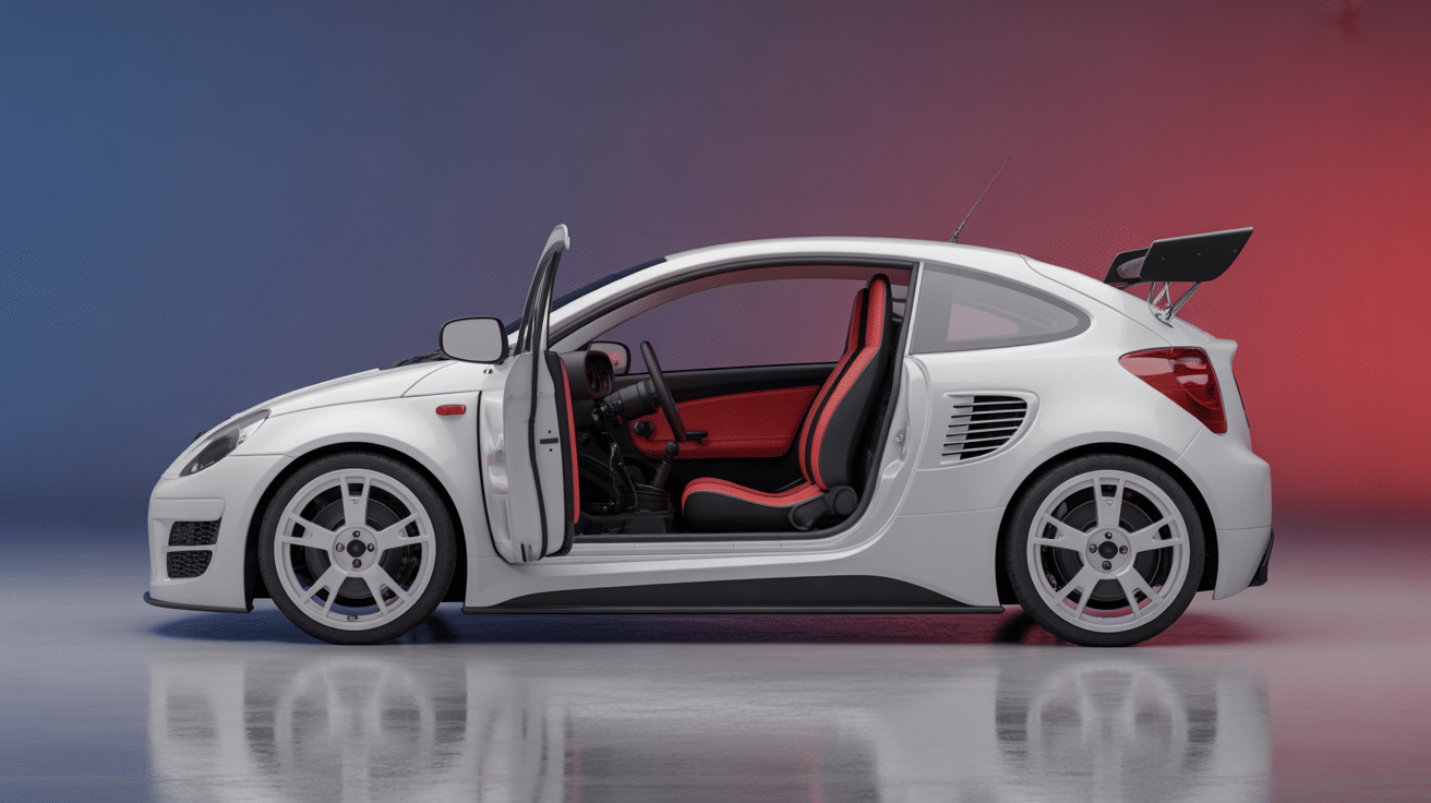 rs turbo ford escort blanche sièges baquets jantes sport