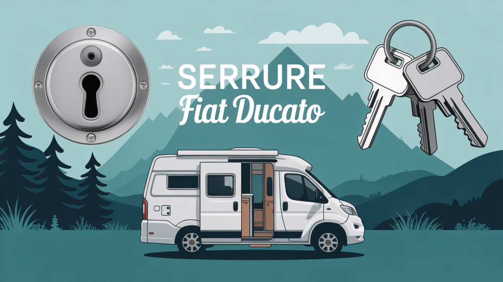 vue serrure camping-car fiat ducato gros plan