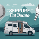 vue serrure camping-car fiat ducato gros plan