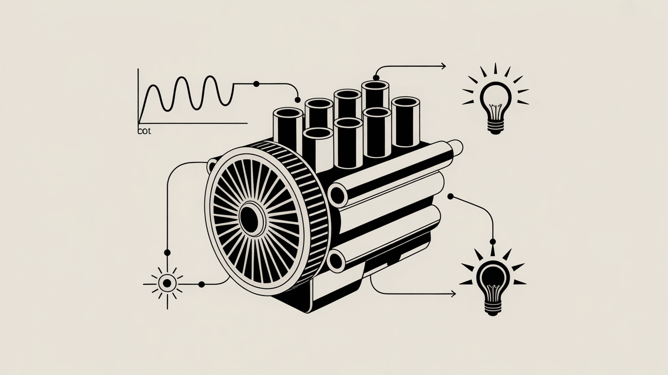 Schéma moteur et puissance pour tableau de conversion cc en cv