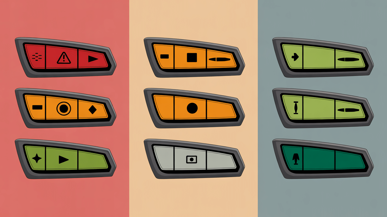 Illustration types voyants tableau de bord Peugeot 208