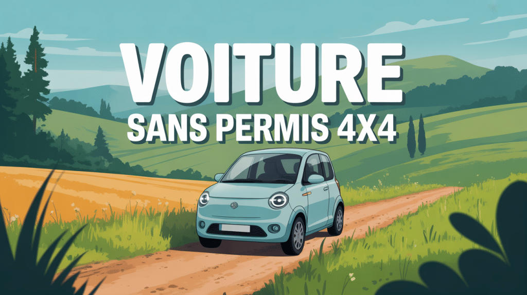 voiture sans permis 4x4 illustration moderne chemin de terre