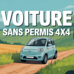 voiture sans permis 4x4 illustration moderne chemin de terre