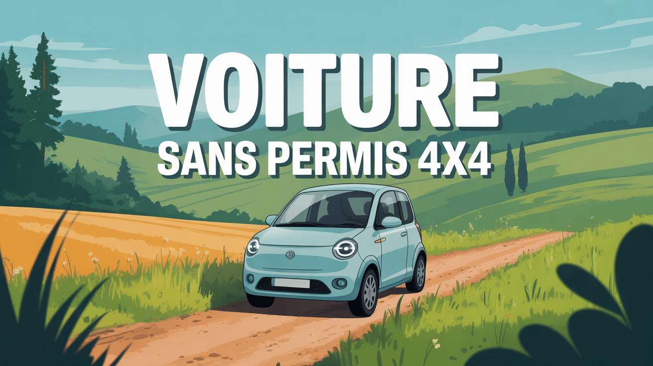 voiture sans permis 4x4 illustration moderne chemin de terre