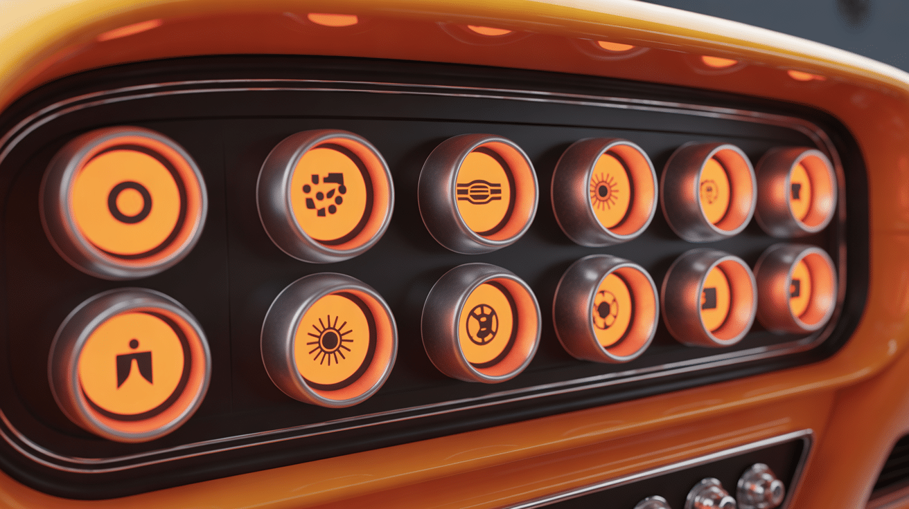 symboles voyants 208 orange tableau de bord