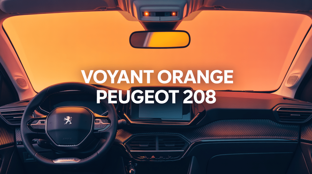 voyant 208 orange allumé sur tableau de bord