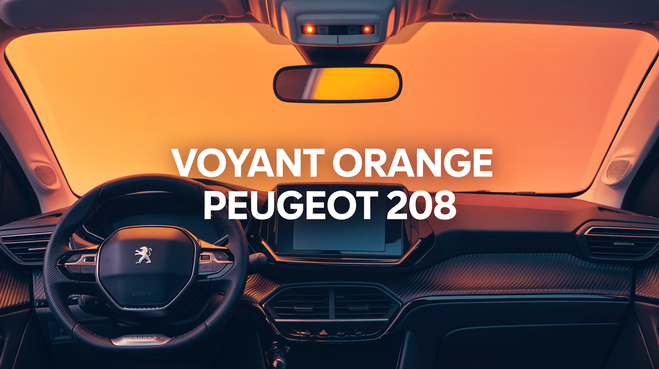 voyant 208 orange allumé sur tableau de bord