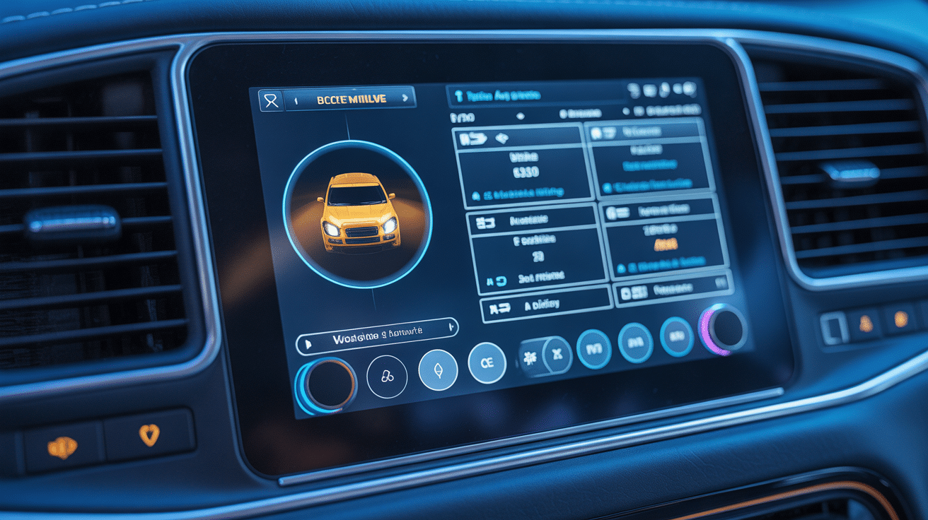 Gros plan voyant service 208 allumé tableau de bord