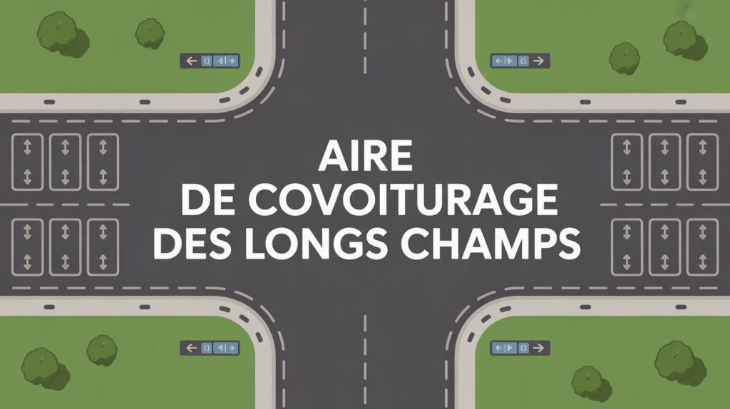 aire de covoiturage des longs champs vue aérienne