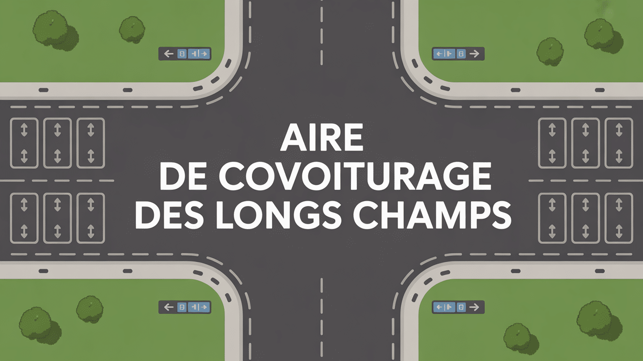 aire de covoiturage des longs champs vue aérienne