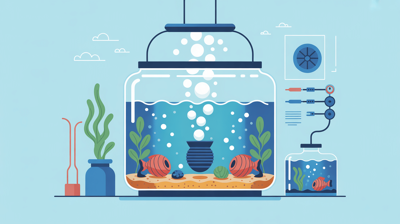 illustration air tube aquarium vue globale