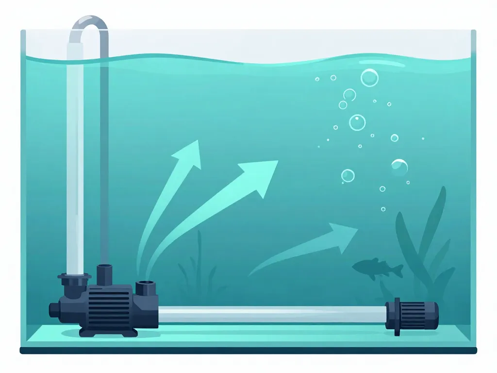 schéma air tube aquarium pompe diffuseur