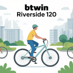 btwin riverside 120 illustration vélo ville et parc