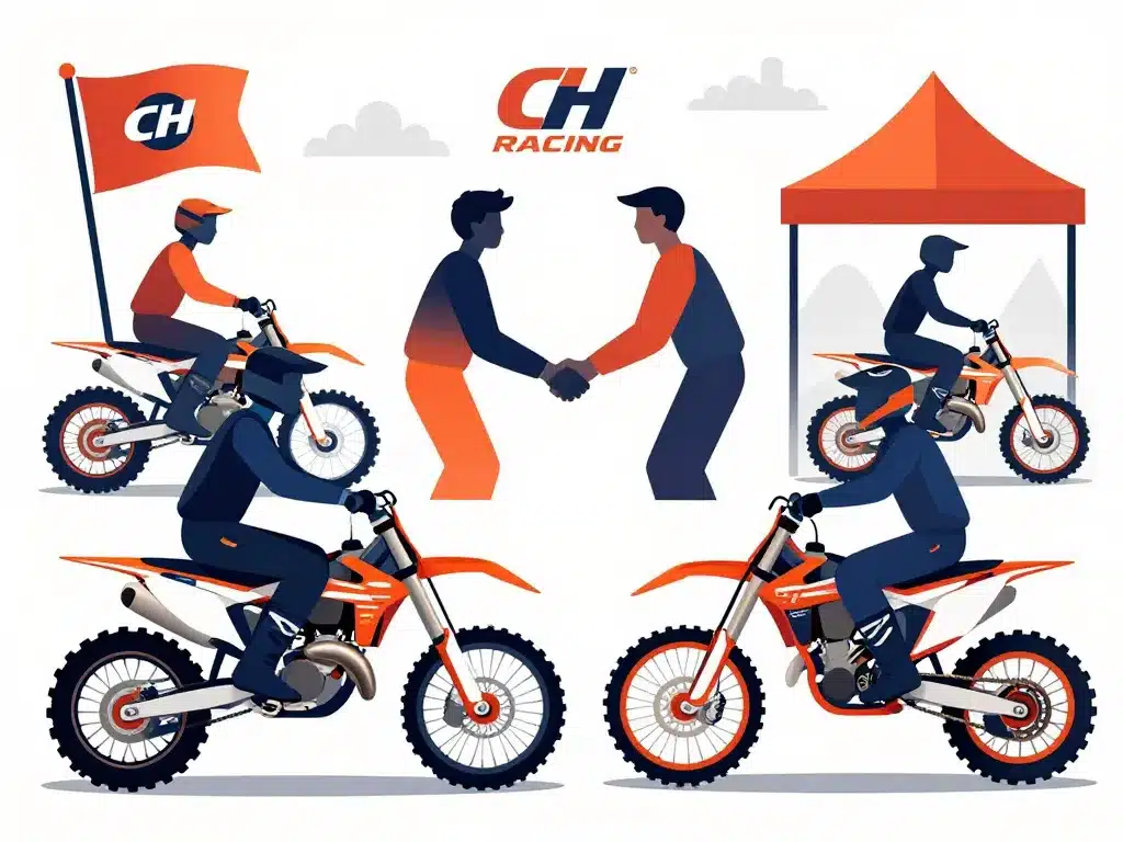 identité ch racing équipe moto enduro paddock
