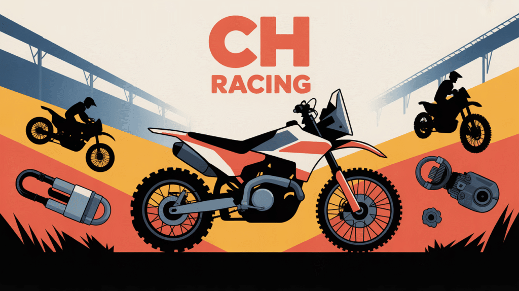 illustration ch racing enduro paddock moto compétition