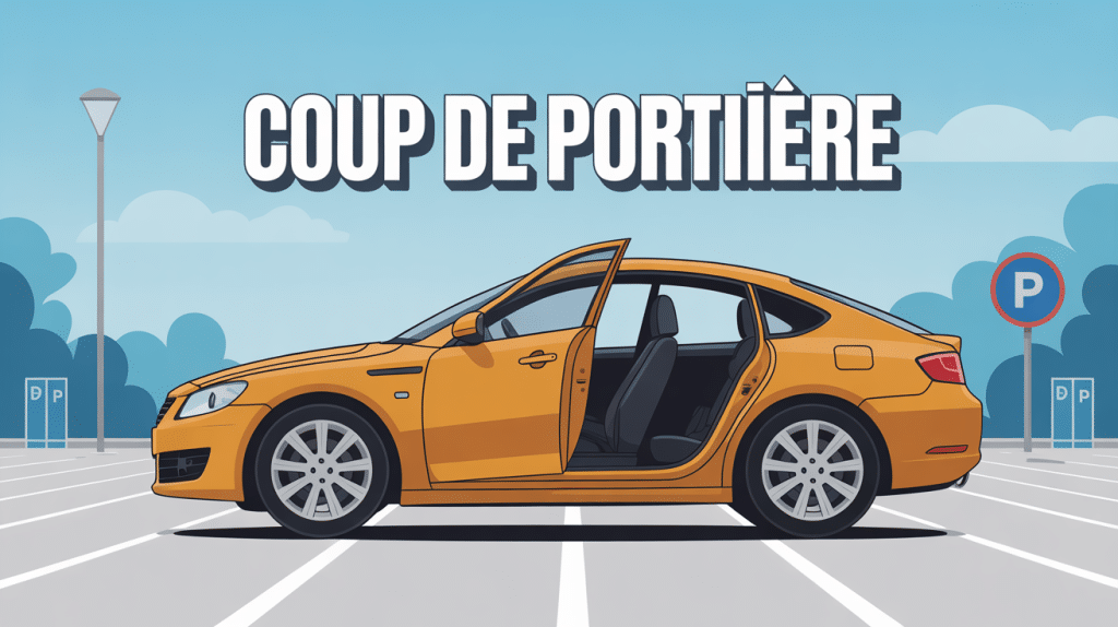 illustration coup de portiere voiture parking