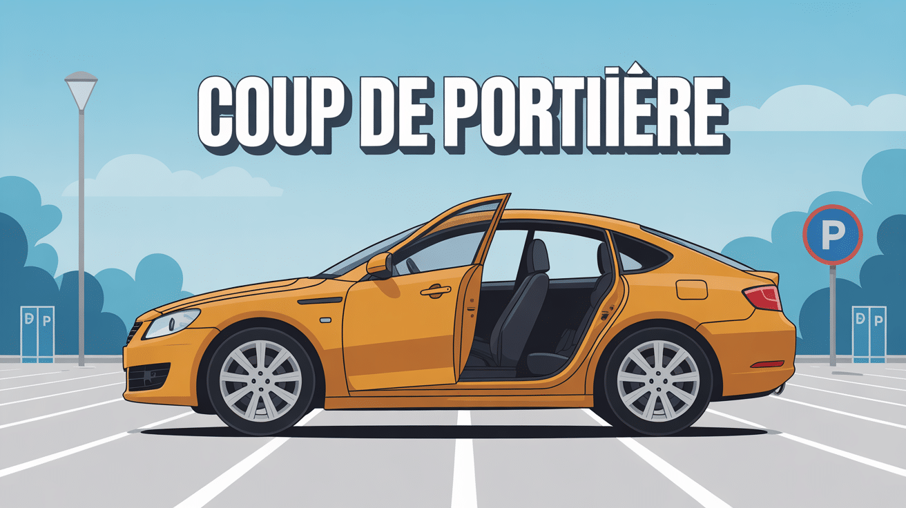 illustration coup de portiere voiture parking