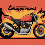 devil echappement liquidation illustration vectorielle moto auto