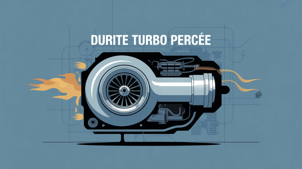 Illustration durite turbo percée sur moteur auto
