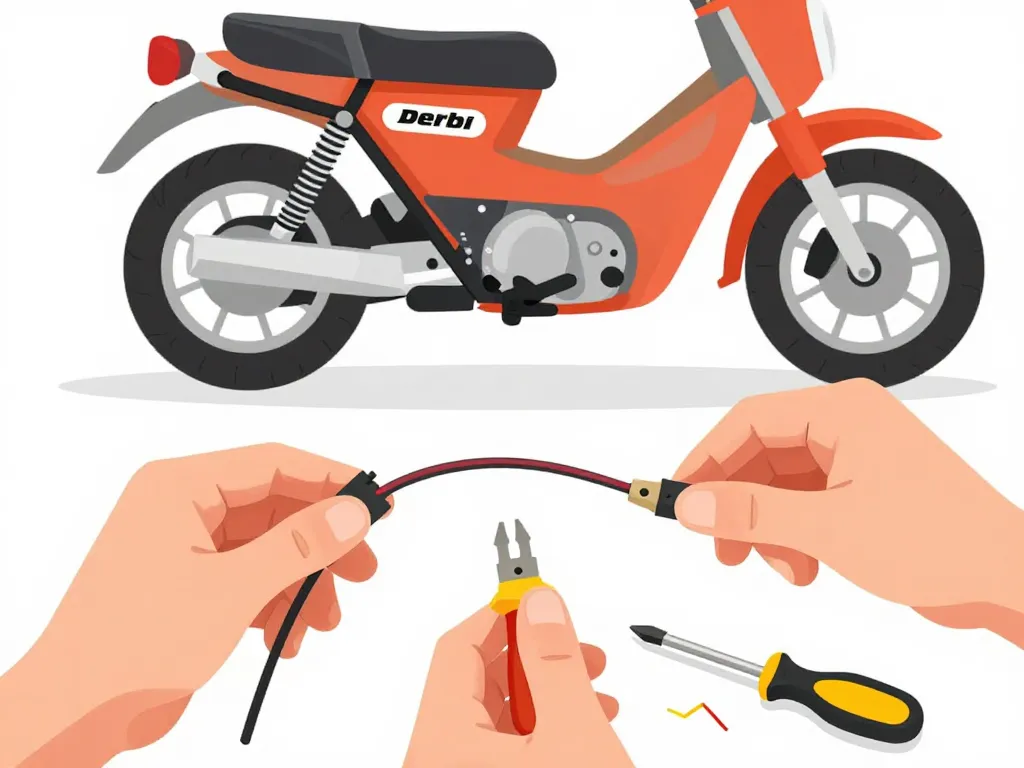 etapes remplacement faisceau electrique derbi moto