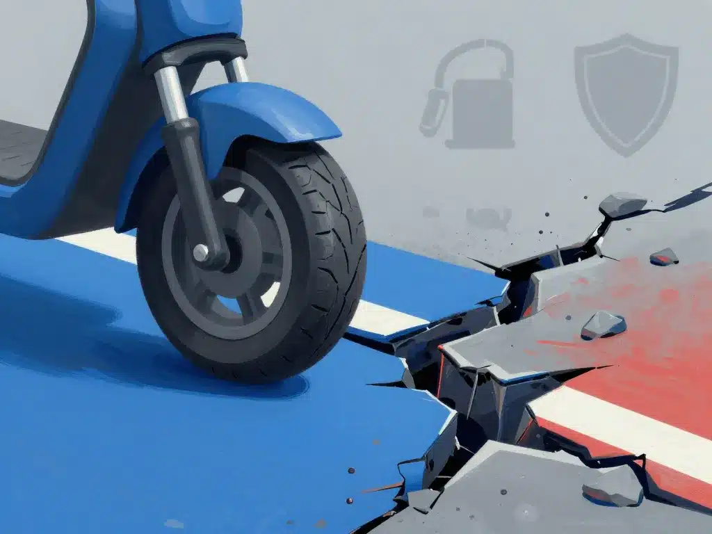 illustration risques pression pneu scooter 125 mal réglée