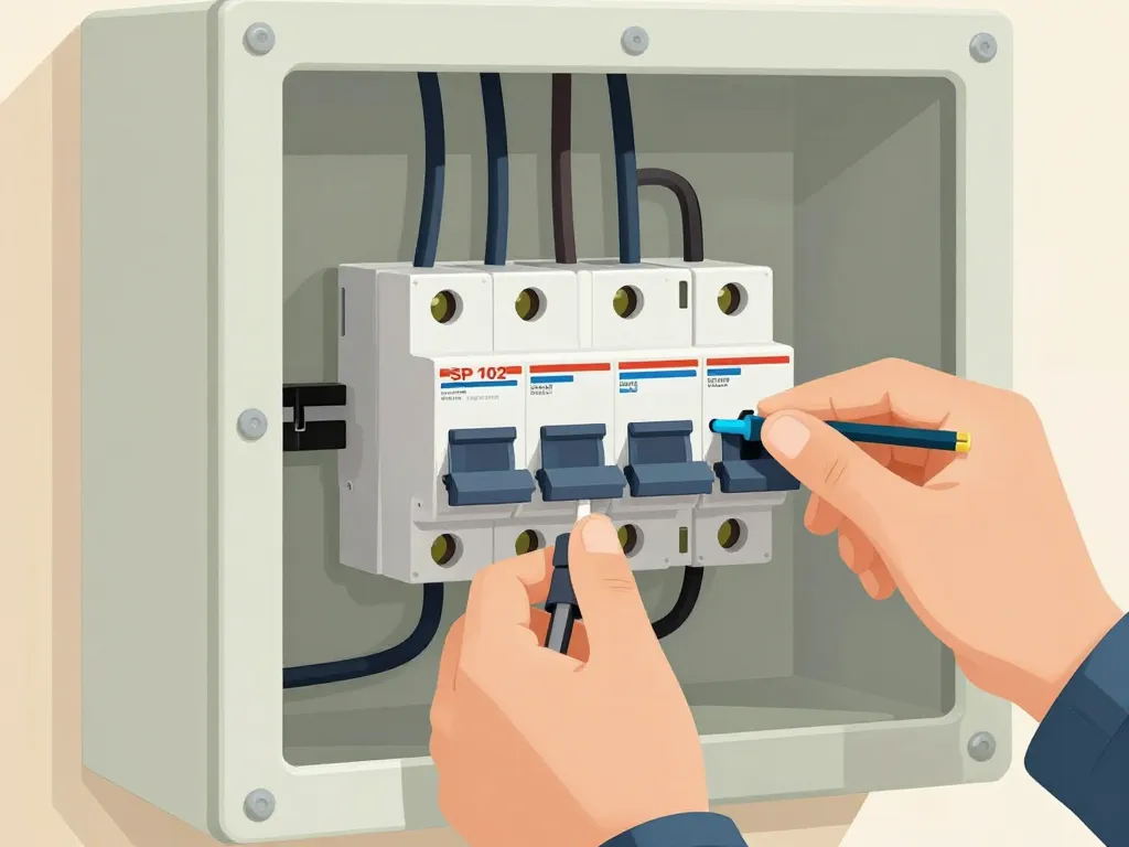 illustration installation câblage sp 102 mains et tableau