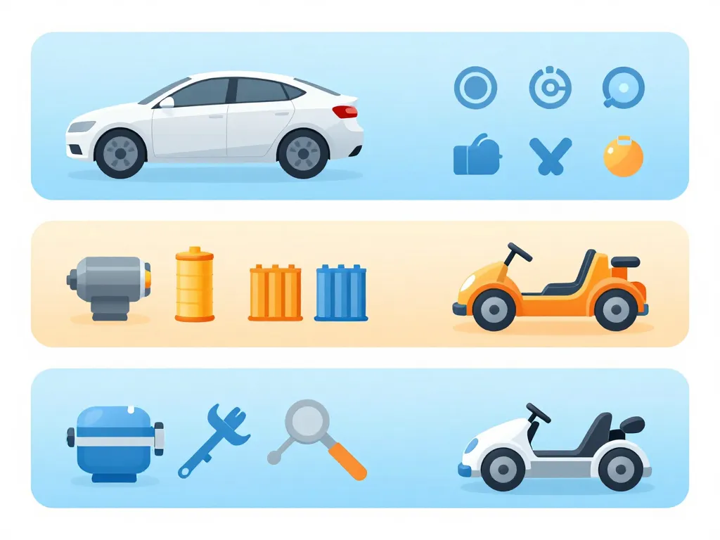 Diagramme types kit voiture électrique à monter soi-même