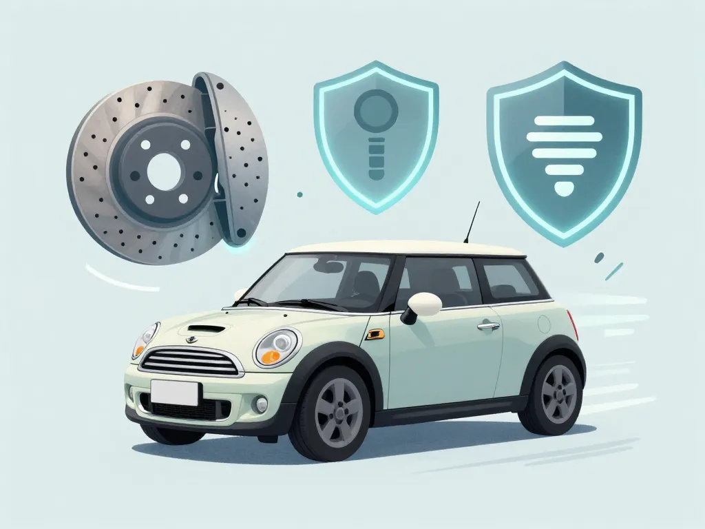 illustration liste voyant mini cooper sécurité et freinage