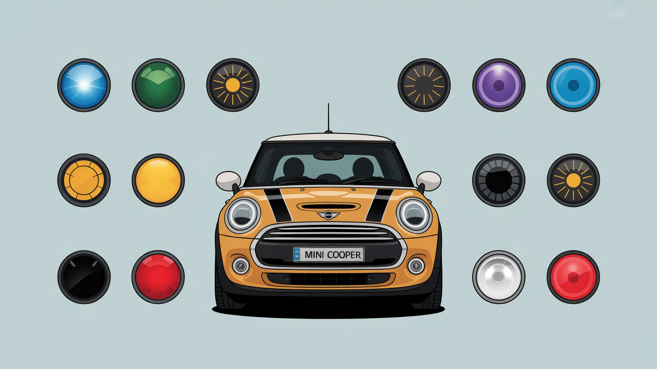illustration liste voyant mini cooper sur tableau de bord