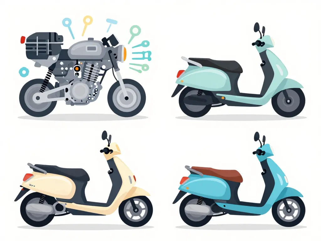 schema moteur scooter 2 temps 4 temps electrique