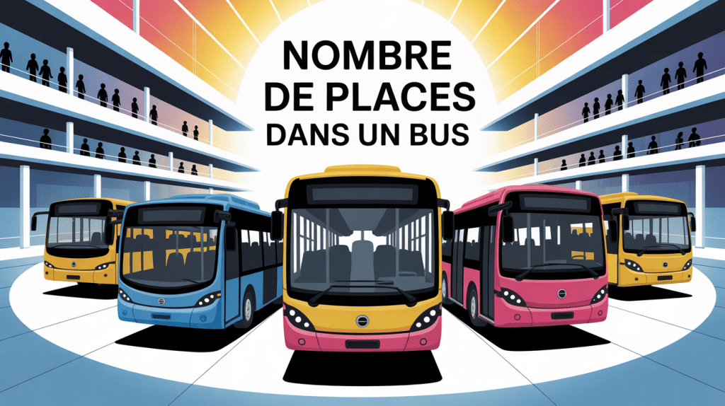 illustration informative nombre de place dans un bus avec différents modèles