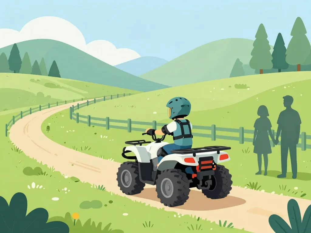 quad blaster 200 enfant sécurité équipements terrain