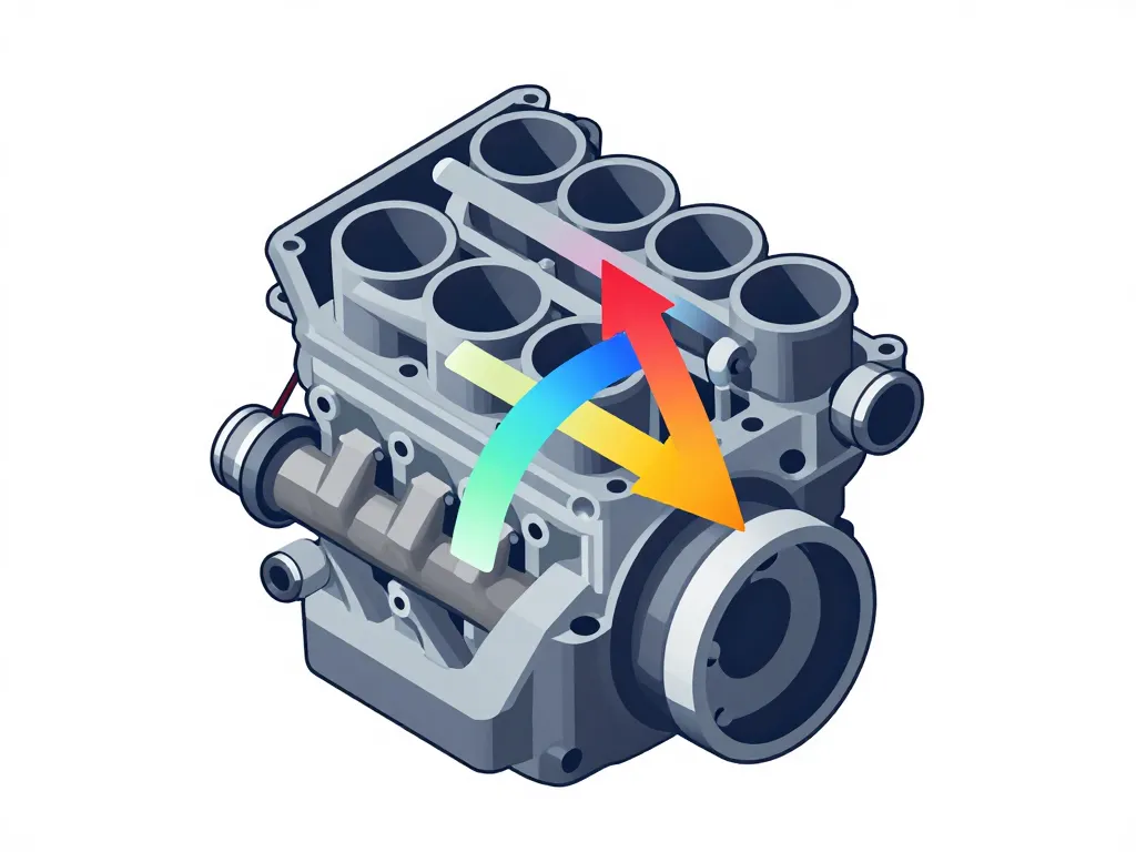 Diagramme fonctionnement pipe d'admission air moteur