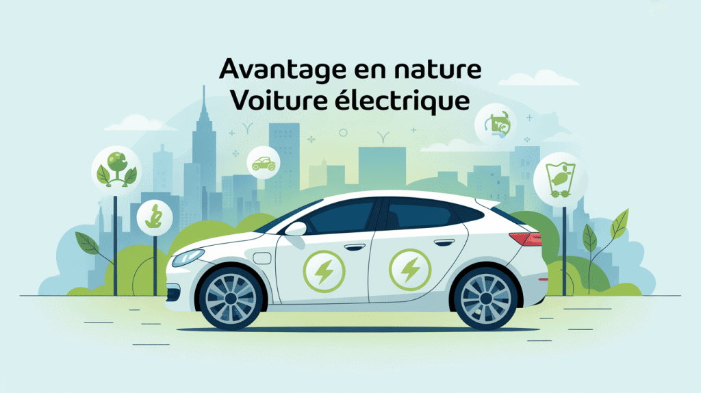 illustration moderne simulateur calcul avantage en nature voiture électrique