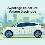 illustration moderne simulateur calcul avantage en nature voiture électrique