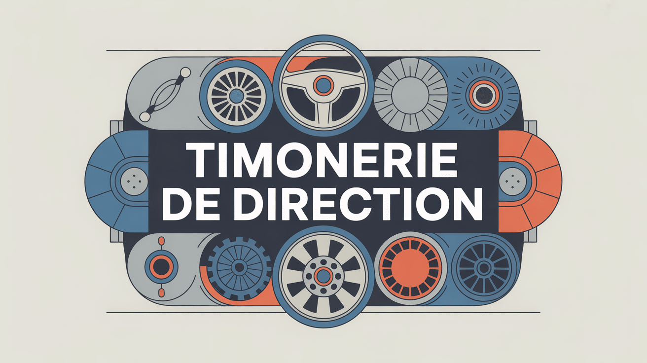 timonerie de direction éléments mécaniques volant roues