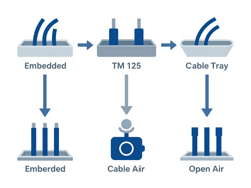 diagramme installation câble tm en 125
