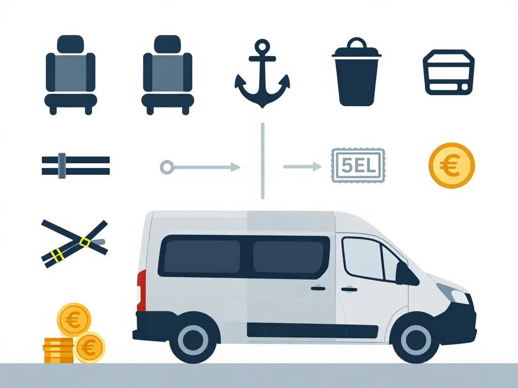 diagramme coût transformer un fourgon 3 places en 5 places prix