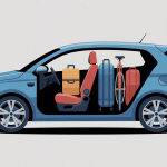 illustration voiture siège rabattable plancher plat espace modulable