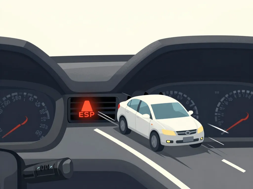 voyant esp allumé et voiture qui broute illustration symptômes