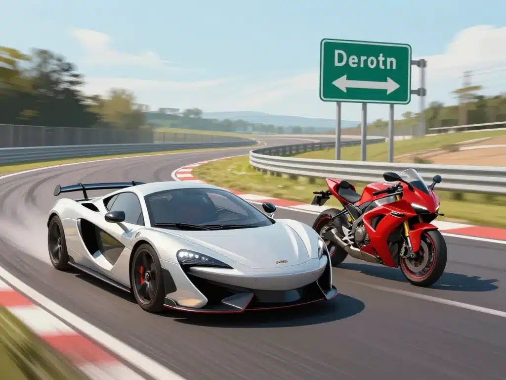 Supercar moto panneau vitesse 200 mph en kmh