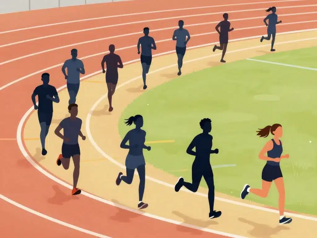 scène coureurs allure en km/h, progression niveaux